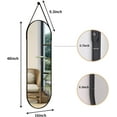 thumbnail image 5 of 16''x48'' Full Length Mirror with Hanging Leather Cord,Modern Aluminum Frame Full Body Hanging Mirror for Bathroom Vanity Living Room Bedroom Entrance, 5 of 7