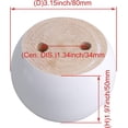 thumbnail image 3 of Juego de 4 patas redondas para muebles de madera de eucalipto blanco de 8 x 8 x 5 cm que soportan un peso de aproximadamente 100 kg, 3 of 5