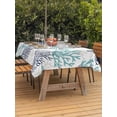 thumbnail image 3 of Outdoor Table Cloth with Umbrella Hole and Zipper,Teal Blue Coastal Waterproof Rectangle Tablecloth 54"x80",Sea Turtle Nautical Coral Summer Beach Washable Table Cover for Outside Party Patio Picnic, 3 of 8