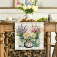 thumbnail image 2 of Sm:)e Buffalo Plaid Lavender Vase Hello Spring Table Runner for Dining Table 13 x 60 Inch, 2 of 7