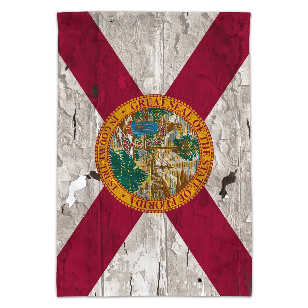 Rustic Florida State Flag Distressed USA Garden Yard Flag ...