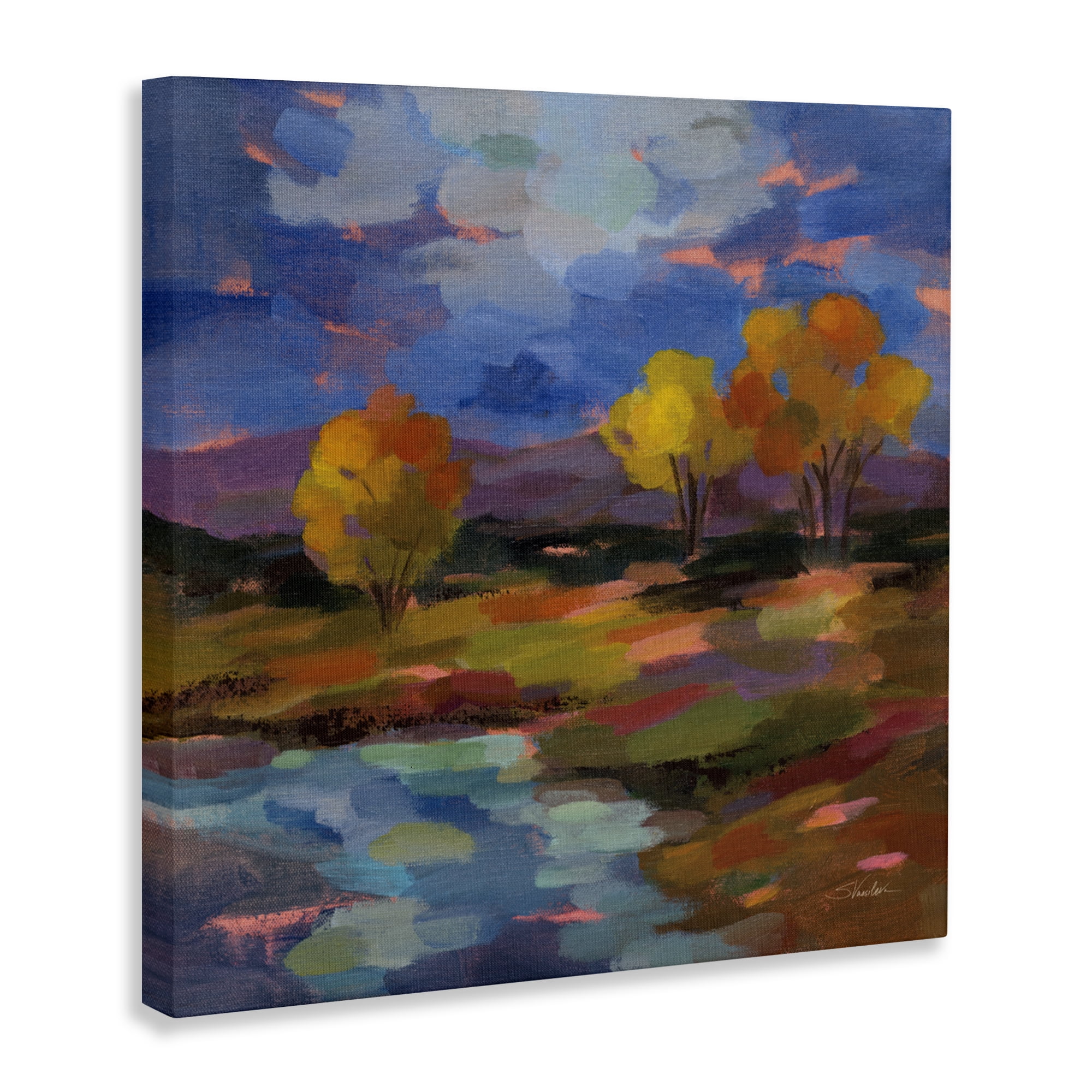 Stupell Industries October Glow Lakeside Reflection Canvas Wall Art, design by Silvia Vassileva