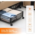 thumbnail image 2 of V-LAFUYLIFE 2 Pack Rangement sous le Lit avec Roues, Conteneurs de Rangement sous le Lit Pliables en Métal (Noir), 2 of 8