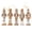 5pcs Bling Gold, variant on NCQ Easter Nutcracker Ornaments Set, Wooden Christmas Nutcracker Soldier Figures Decorative Collectible Nutcracker 5 Inch Mini Nutcracker Figurines Christmas Tree Hanging Decorations - 5pcs Macaron
