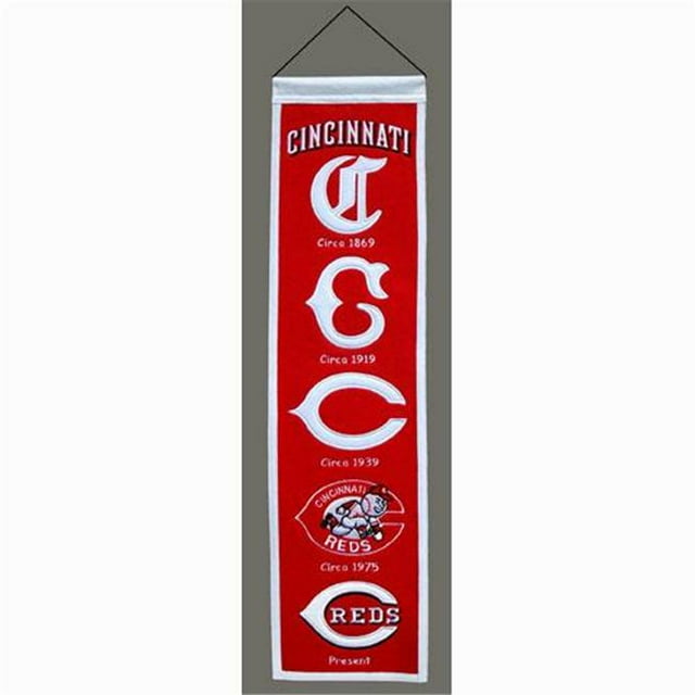 Winning Streak WSS-46008 Cincinnati Reds MLB Heritage Banner 8x32