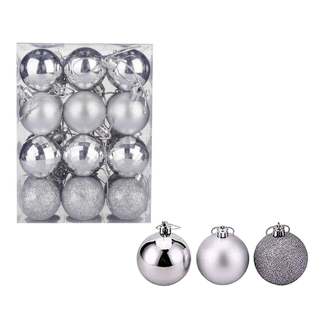 LSLJS 24Pcs Christmas Tree Balls, 1.57" Christmas Balls Shatterproof Christmas Ornaments Decorations for Christmas Tree Hanging Decorative Bauble Set for Home Party Wedding Decor