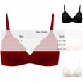 thumbnail image 4 of Jinhomg Women's Lace Bralettes Triangle Wireless Bras with Adjustable Straps V Neck Soft Unpadded Scalloped bras Black 758085BC, 4 of 7