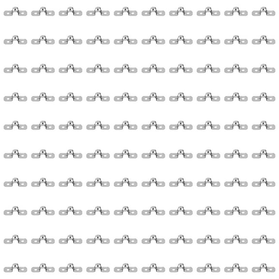 OUNONA 100pcs Stainless Steel Rigid Strap Clamp Tube Straps Clip