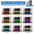 thumbnail image 3 of Dextrus LED Nightstands Set of 2, Bedside Table with 3 Drawers, High Gloss Acrylic End Table for Bedroom, Living Room, Black, 3 of 10