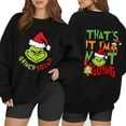 thumbnail image 2 of Long Sleeve Funny Cute Xmas Crewneck Pullover Womens Christmas Tree Sweatshirt 6-Black S 1, 2 of 5