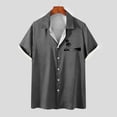 thumbnail image 1 of Mefallenssiah Fashion Men Comfortable Printing Short Sleeve Turndown Collar Blouse Shirt, 1 of 4