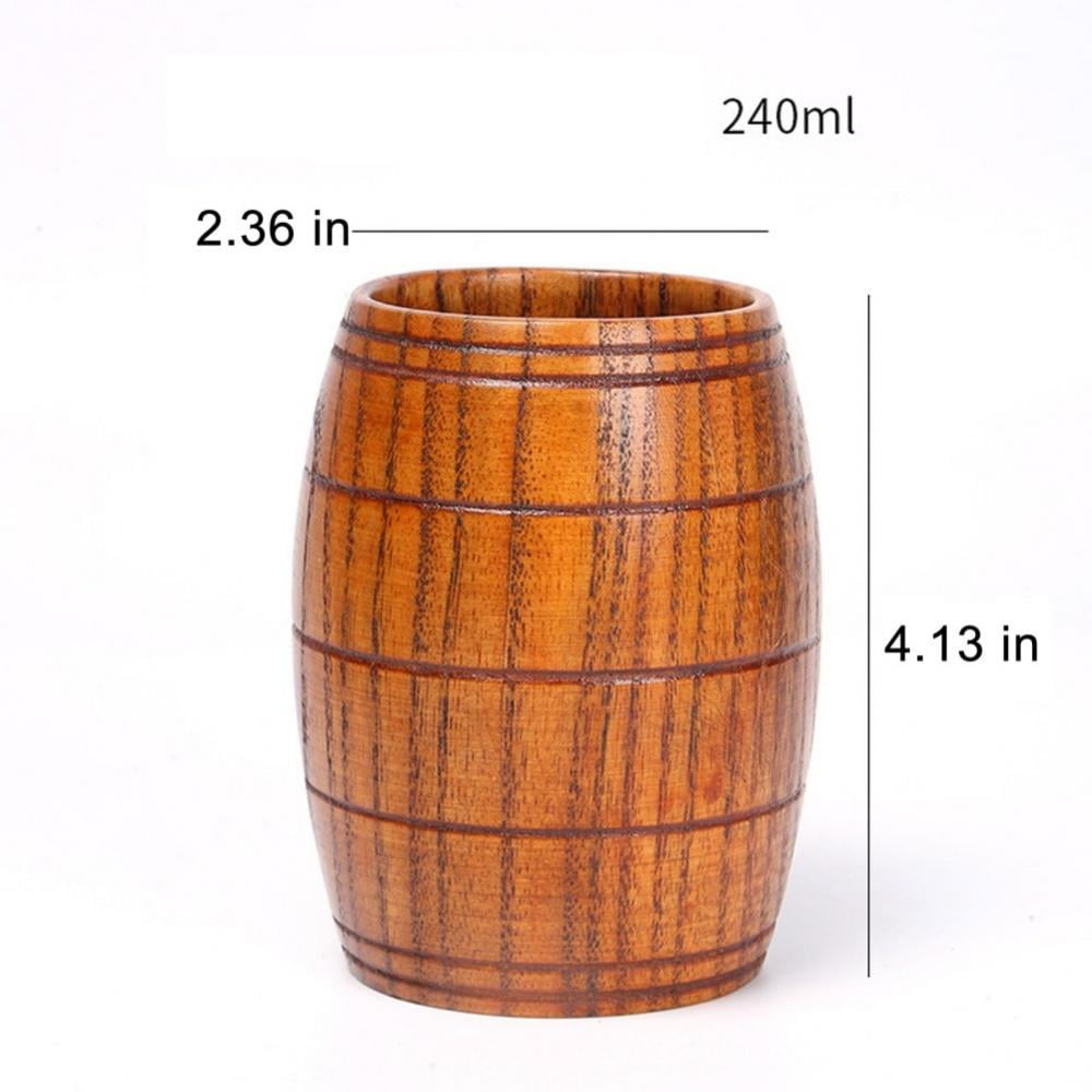 Natural Wood Mug High Quality Wine Coffee Tea Cup Milk Drinkware Bar Wooden Mug 