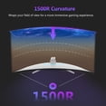 thumbnail image 5 of Z-EDGE 27 Inch 300Hz Curved Gaming Monitor, FHD 1080P VA Display, 1ms MPRT, AMD FreeSync, HDR Support, VESA Mount Compatible, White, 5 of 9