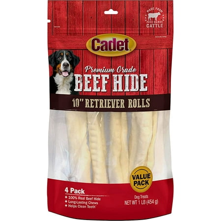 UPC: 0768303100048 | Cadet Rawhide Retriever Rolls  Beef Dog Chews  4 Count