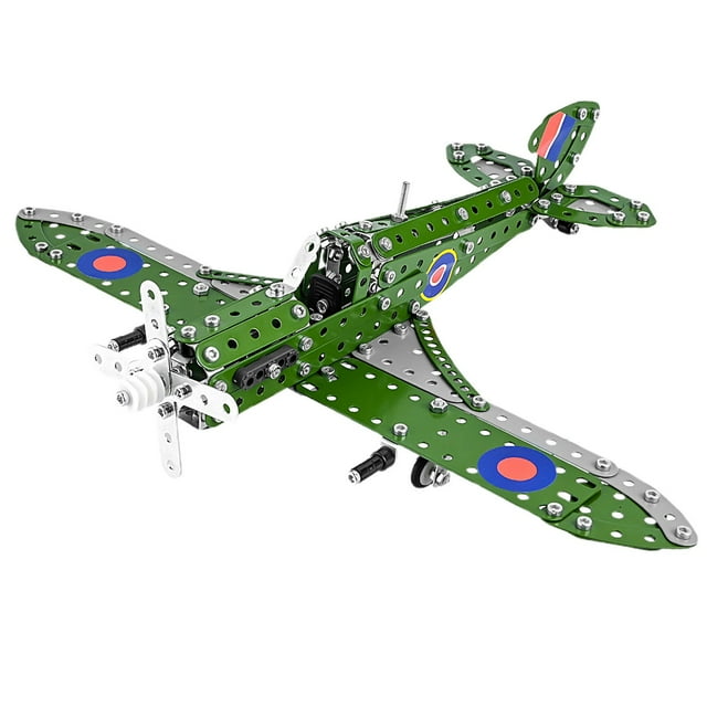 Metal Model Airplane Building Toys -DIY Building STEM Projects Toys for Kids Boys Girls,Assembly Jet Kits for Kids,Assembly Science Kit Model Plane Birthday Gift Toys for Kids 8-12 Years