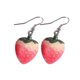 thumbnail image 1 of par de pendientes de fresa, pendientes de fresa de moda, pendientes de fresa, ganchos para la oreja (gancho para la oreja plateado), 1 of 1