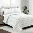 thumbnail image 2 of Lush Decor Gray Geometric Cotton, Polyester Reversible Bed Blanket Full/Queen, 2 of 11
