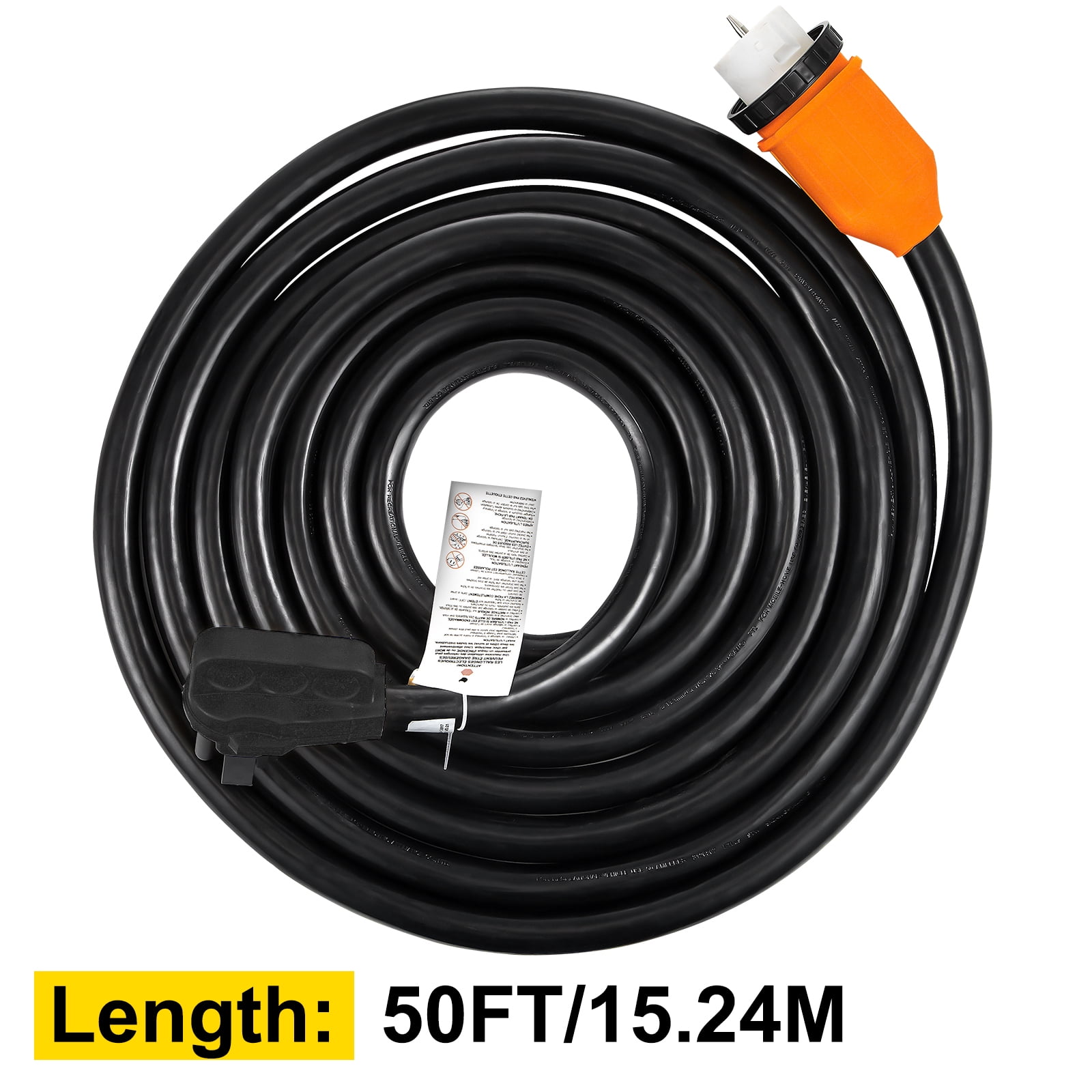 BENTISM Generator Power Cord 50FT Locking Connector 125/250V 50AMP Extension Cord