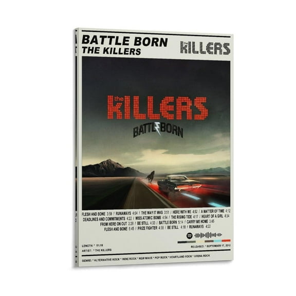 The Killers Posters Battle Born 90s Music Cover Canvas Poster Wall Decorative Art Painting Living Room Bedroom Decoration Gift