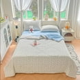 thumbnail image 4 of Washable Cotton Summer Quilt Breathable Silk Cotton Blanket Ultra Soft Thin Bed Quilt All Season Portable Washable Comforter Lightweight Cooling Bedding Throw Home Bedroom Use,Soft Bedding Set(A), 4 of 6