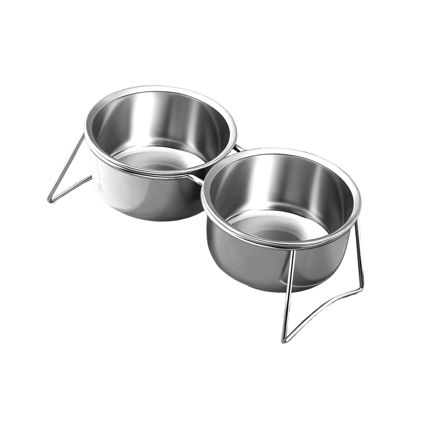 Pet Dish Raised Dog Bowl Elevated Feeding Stand Stainless Steel Material for Dogs Cats