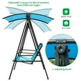 thumbnail image 6 of Topbuy Outdoor Patio Swing Loveseat Hammock Hanging Chair Turquoise, 6 of 8