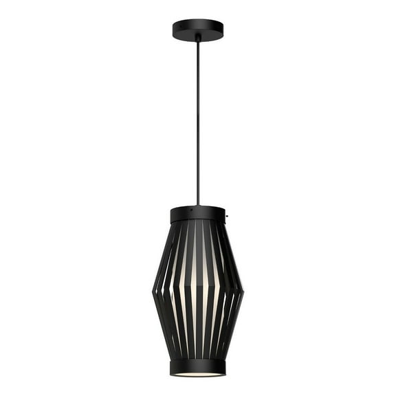 PD434509MBOP-Alora Lighting-Hana - 1 Light Pendant-15.5 Inches Tall and 8.38 Inches Wide-Matte Black Finish -Traditional Installation
