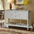 thumbnail image 2 of Costway Sideboard Buffet Table Wooden Console Table w/ Drawers & Cabinets Gray, 2 of 11