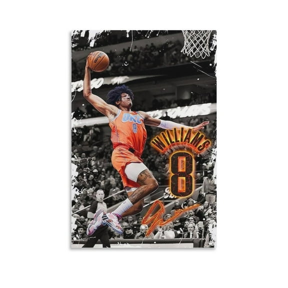 Jalen Williams Canvas Poster Wall Art Poster Scroll Canvas Painting Picture Living Room Decor Home 16x24inch(40x60cm)