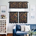 thumbnail image 2 of Boho Flowers Kitchen Curtains Sets for Windows 36 Inch Length, Spring Abstract Watercolor Floral Leaf Rod Pocket Window Treatments Tier Curtains and Valances Set for Bedroom/Bathroom, 2 of 8