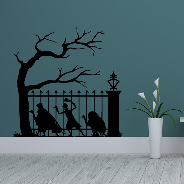 Etiqueta de del para la etiqueta engomada decorativa autoadhesiva de Halloween del club Soledad Pegatina de pared de PVC Negro