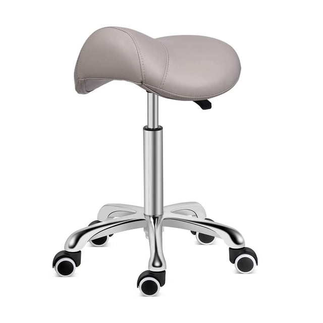 Taburete Kaleurrier, giratorio y regulable en altura, color gris
