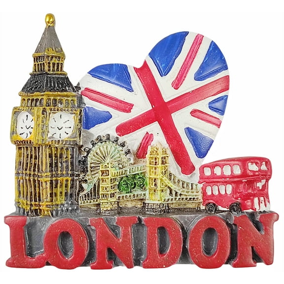 London UK 3D Fridge Magnet Souvenir Gift,Resin Handmade London Refrigerator Magnet Home Decoration Collection