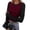 *Wine, variant on ClodeEU Women's Long Sleeve Slim Fit Shirts ,Color Block Baseball Tee Raglan Crew Neck Tops Gray,Womens Plus L