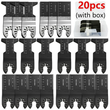 

5/20Pcs Oscillating Saw Blades Rotary Multitool Wood Cutting Grinding Sanding Polishing Set with Box Set