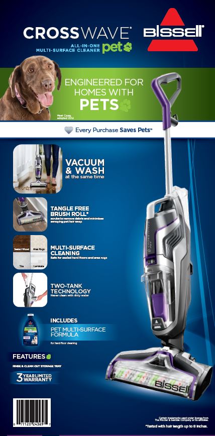 BISSELL® CrossWave® Turbo Pet Pro Multi-Surface Wet-Dry Vacuum 2328 - image 10 of 10