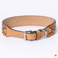 thumbnail image 2 of Hilason Western Style Heavy Duty Beaded American Leather Pet Dog Collar, 2 of 3
