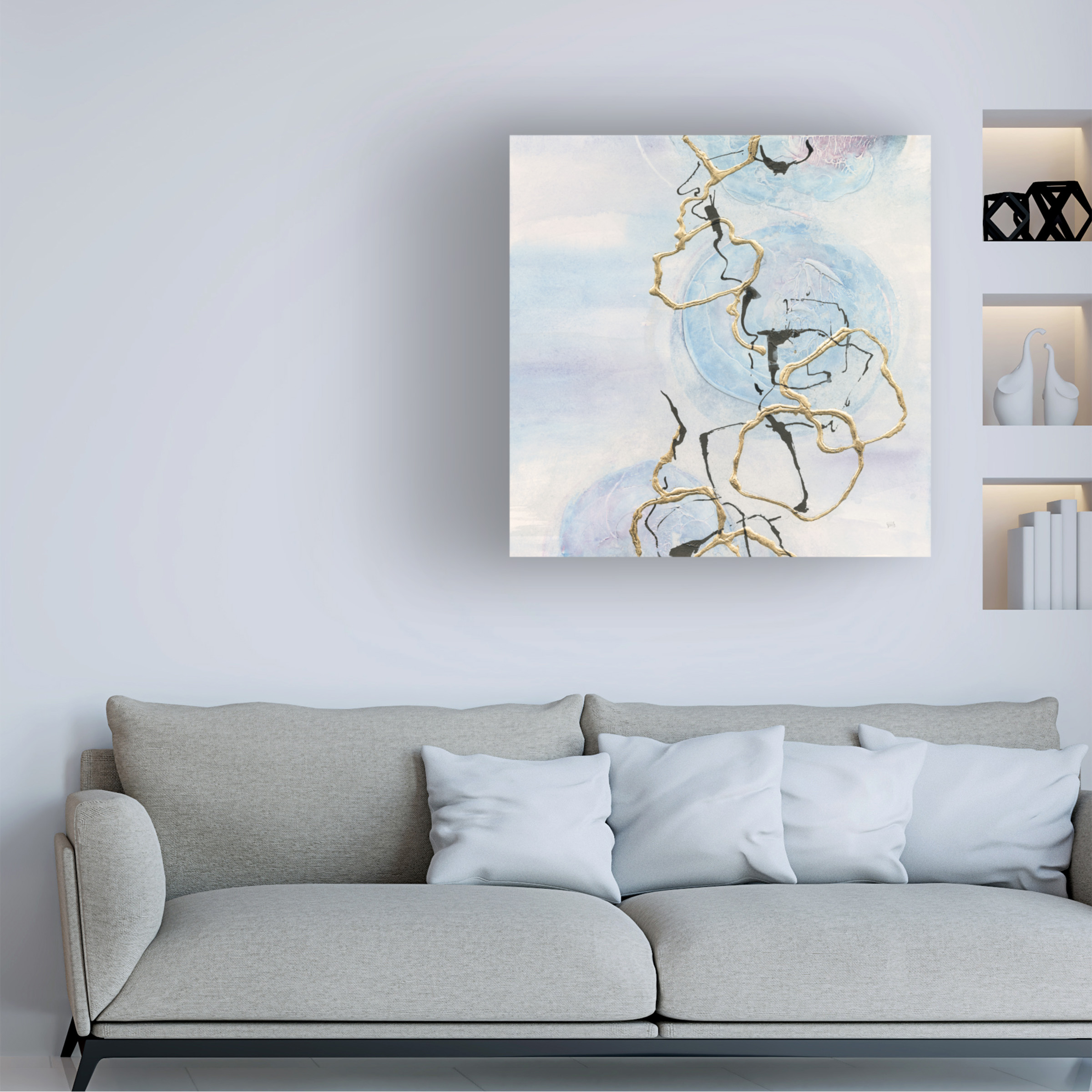 Abstract Lines on Pastel II' Canvas Art by Chris Paschke