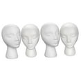 thumbnail image 4 of MLINS 4 pcs  Female Head Model Foams Model Head Mannequin Head for Hats Wigs Display, 4 of 8