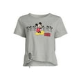 thumbnail image 5 of Mickey Mouse Women's Juniors Ruched O-Ring Cropped Graphic Tee, 5 of 5