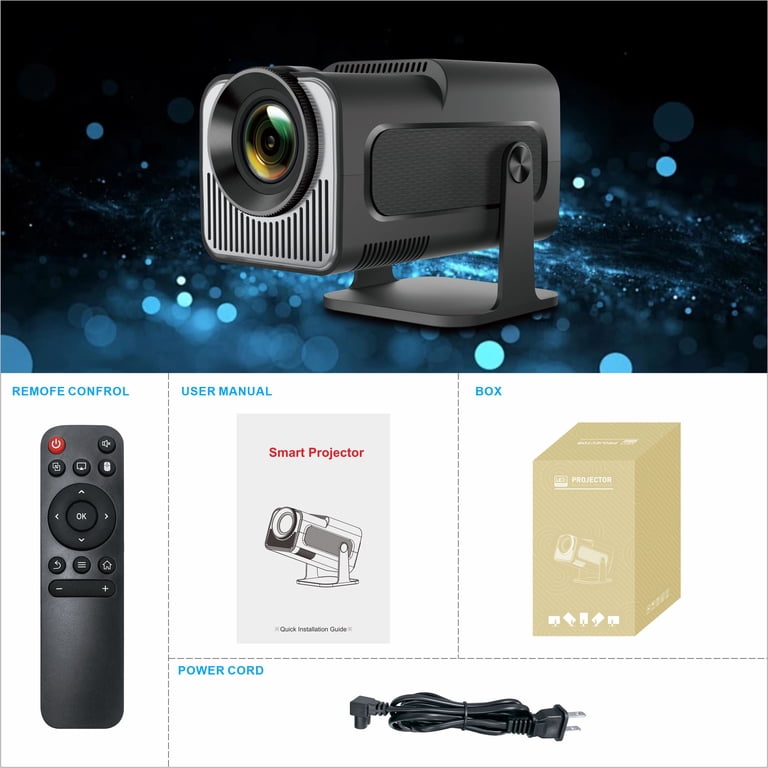 DreamFair, Smart Projector, HY320, 4K Android 11 WiFi 6 Bluetooth