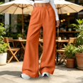 thumbnail image 7 of GiLiling Teen Girls Barrel Sweatpants High Waisted Fleece Baggy School Sweat Pants Barrel Leg Pants High Waisted Baggy Fit Pants (Orange, 11-12 Years), 7 of 7