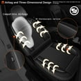thumbnail image 4 of LAONNVIR Car Seat Covers Full Set 5pcs with Waterproof Leather,Airbag Compatible Automotive Vehicle Cushion Cover Universal fit for Ford Maverick 2022-2024 (Black), 4 of 5