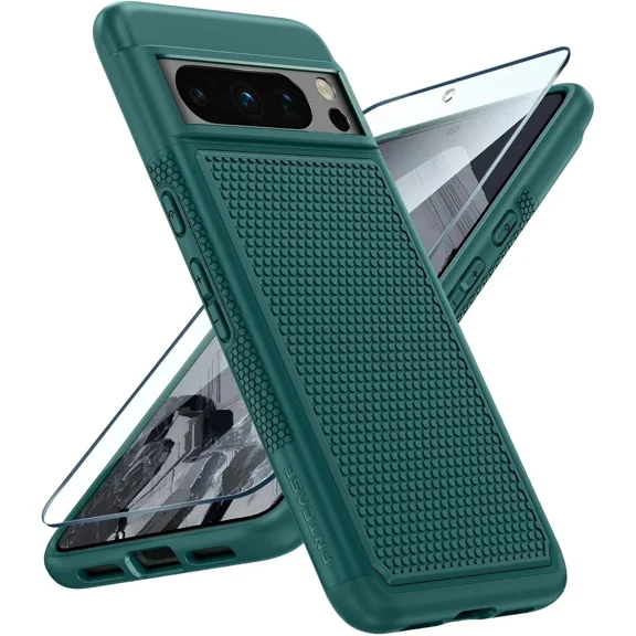 RHEA- For Google Pixel 8 Pro Case Anti-Slip Double Layer Shockproof Bumper-Green