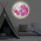 thumbnail image 3 of Decoración del hogar 30 cm luminosa forma de luna brillante calcomanía de pared decoración del hogar para habitación de niños dormitorio (luz verde morada), 3 of 9