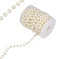 thumbnail image 1 of Uxcell 11 Yardas Cinta de Cadena de Perlas con Strass 10mm Perlas Beige Guirnalda para Manualidades/Bouquet/Boda, 1 of 1