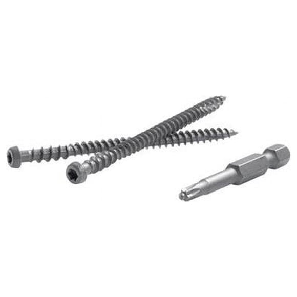 Fastenmaster 5000249 TrapEase 2.5 Po. Torx TTAP Tête Étoile Acier au Carbone Composite Vis de Plateau, Selle - 75 par Boîte