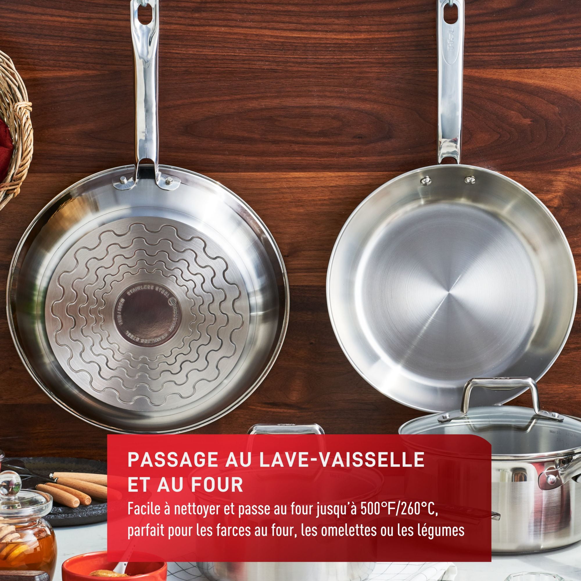 T-fal Acier inoxydable, Poêle à frire de 20 cm / 8 po