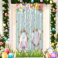 thumbnail image 1 of Cortina decorativa para puerta de Pascua | Envoltura de tela para puerta para decoración navideña y de fiestas | Fácil de instalar y plegar para guardar, 1 of 7