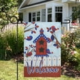 thumbnail image 3 of Northlight Patriotic Birds and Birdhouse "Welcome" Outdoor Garden Flag - 18" x 12.5", 3 of 5